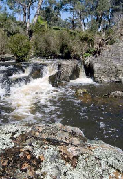 The Loddon squeezes past lichen-covered boulders near Glenluce