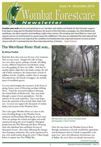 Wombat Forestcare Newsletter 14 Dec 10