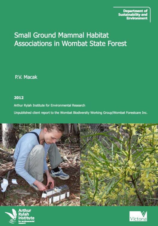 Small ground mammal habitat associations in the Wombat State Forest report