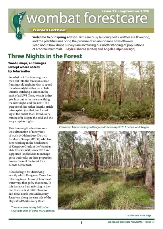Wombat Forestcare Newsletter 77 Sept 26