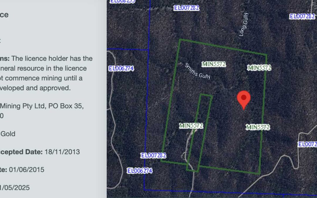 Application for Mining Licence at Shepherd’s Flat in the Wombat Forest